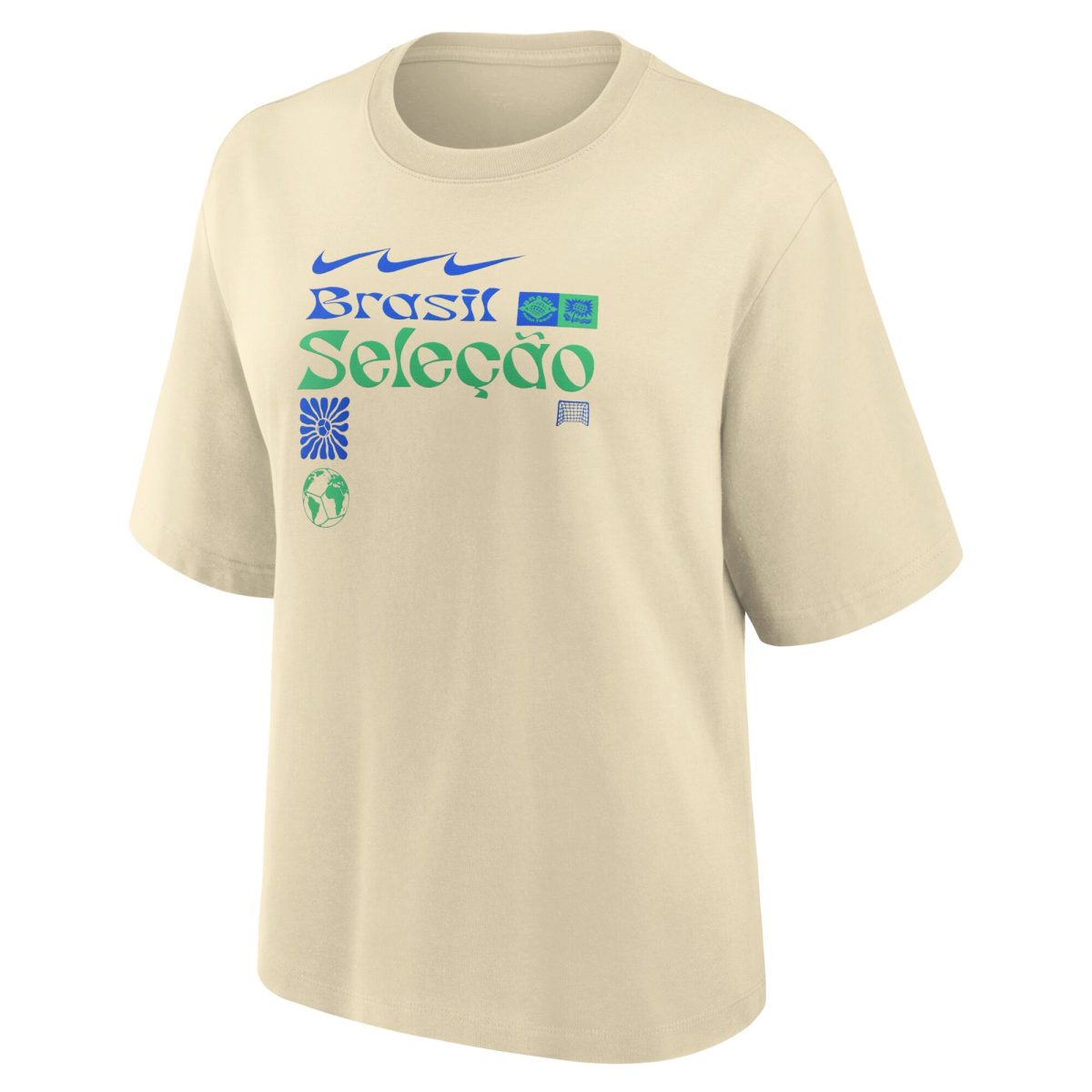 brazil national team nike womens earth t-shirt – cream Collection | Australia Football Jerseys And World Cup Kits