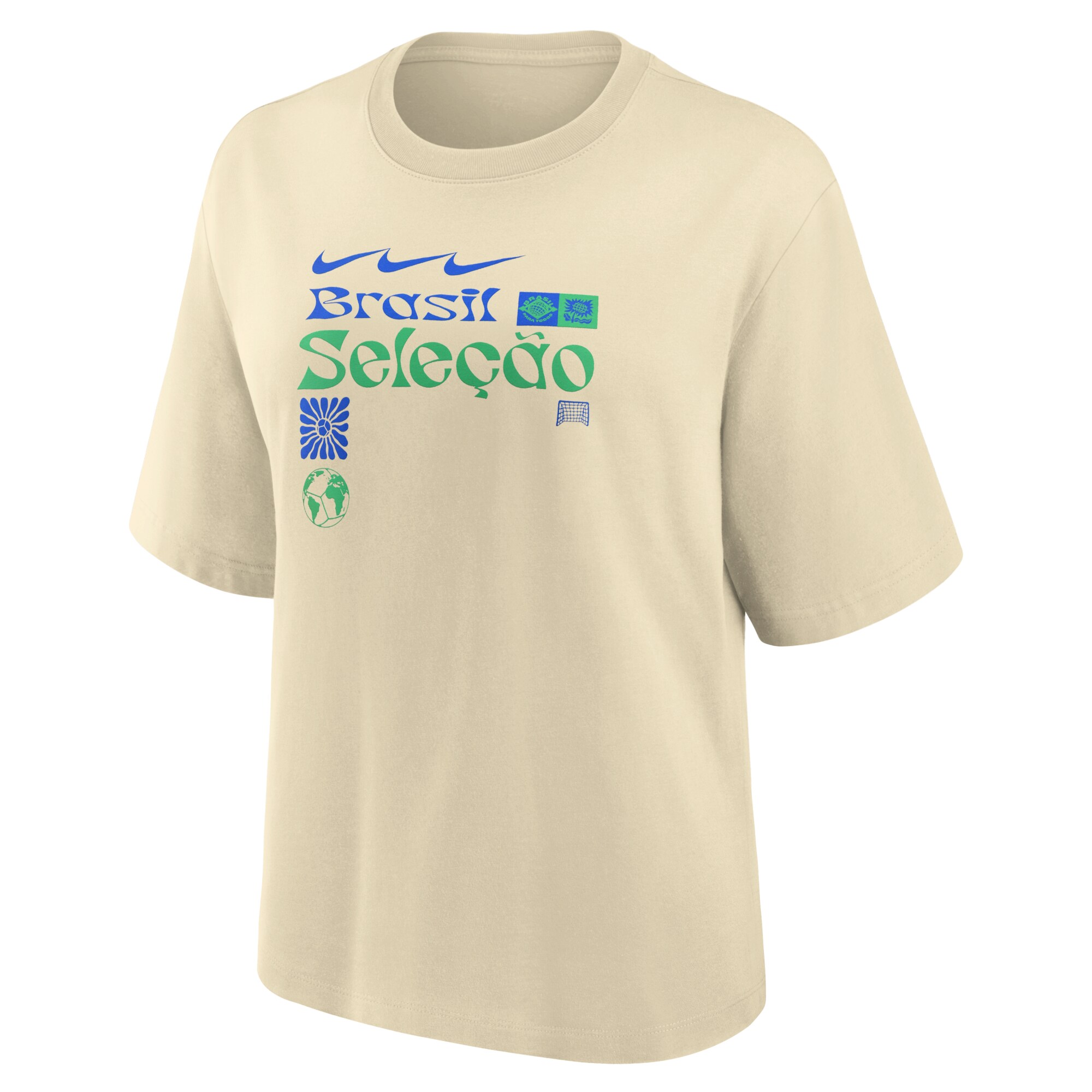 brazil national team nike womens earth t-shirt – cream Collection | Australia Football Jerseys And World Cup Kits
