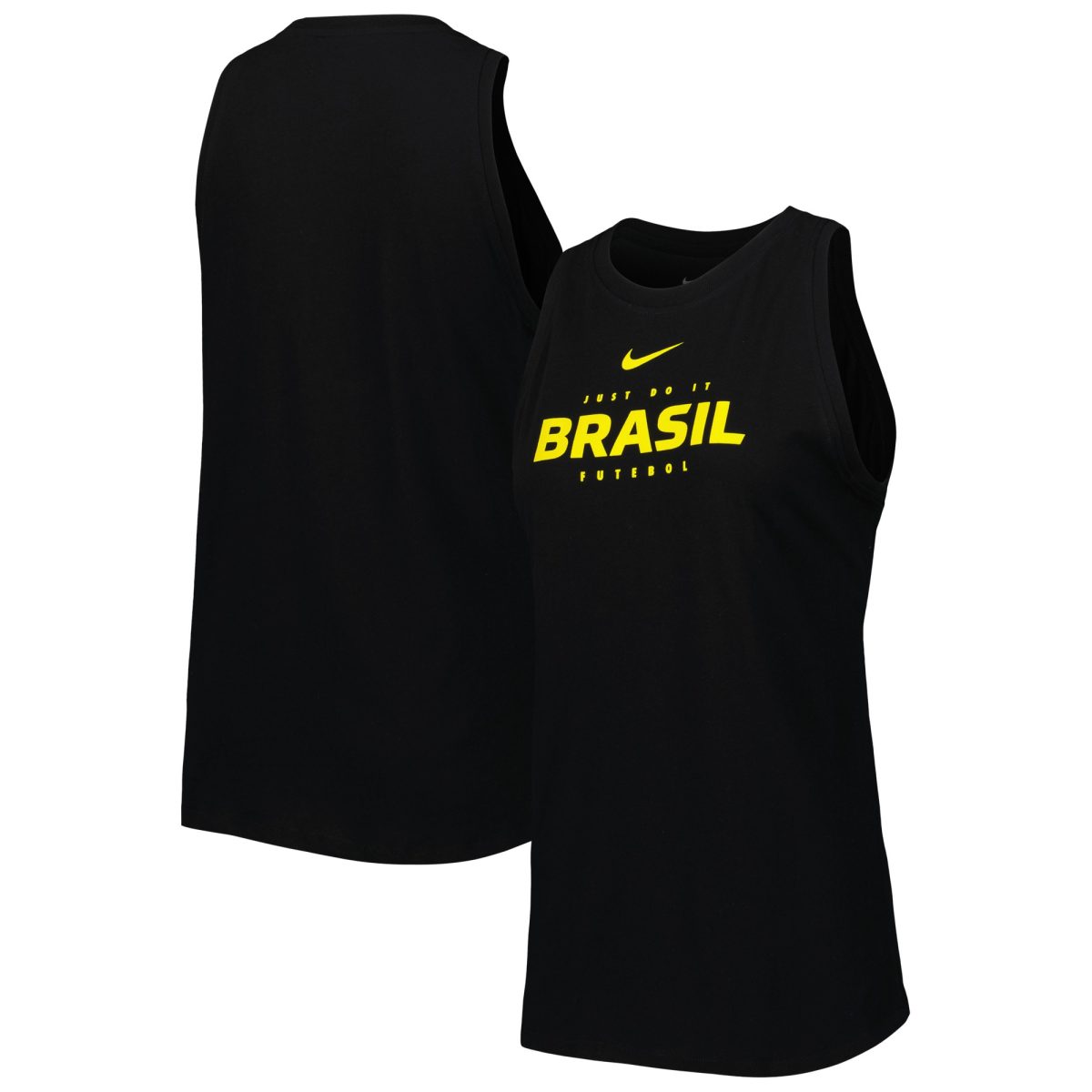 brazil national team nike womens lockup tomboy performance tank top – black Collection | Australia Football Jerseys And World Cup Kits