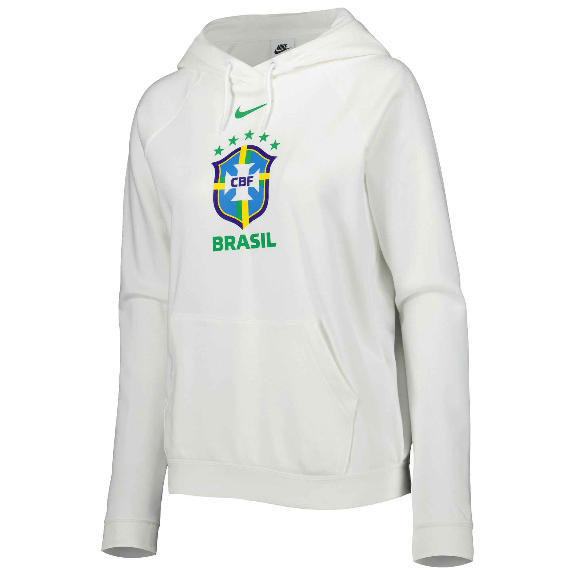 brazil national team nike womens varsity raglan tri-blend pullover hoodie – white Collection | Australia Football Jerseys And World Cup Kits