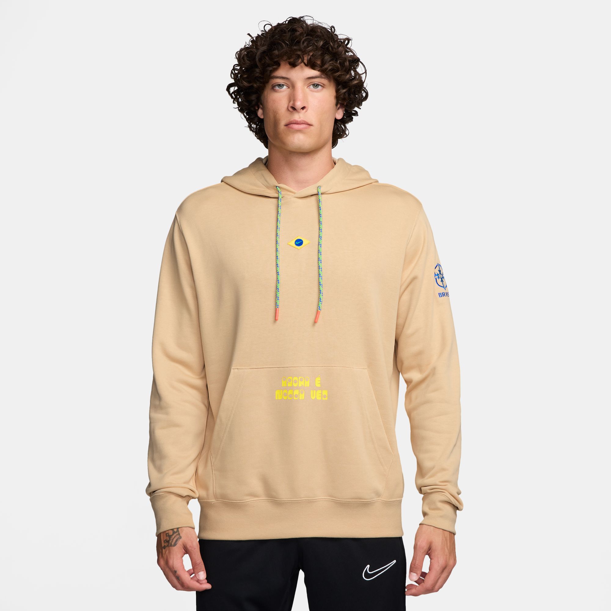 brazil womens national team nike club fleece pullover hoodie – tan Collection | Australia Football Jerseys And World Cup Kits