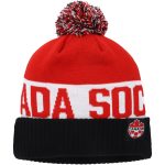 canada soccer nike classic stripe cuffed knit hat with pom – blackred Collection | Australia Football Jerseys And World Cup Kits