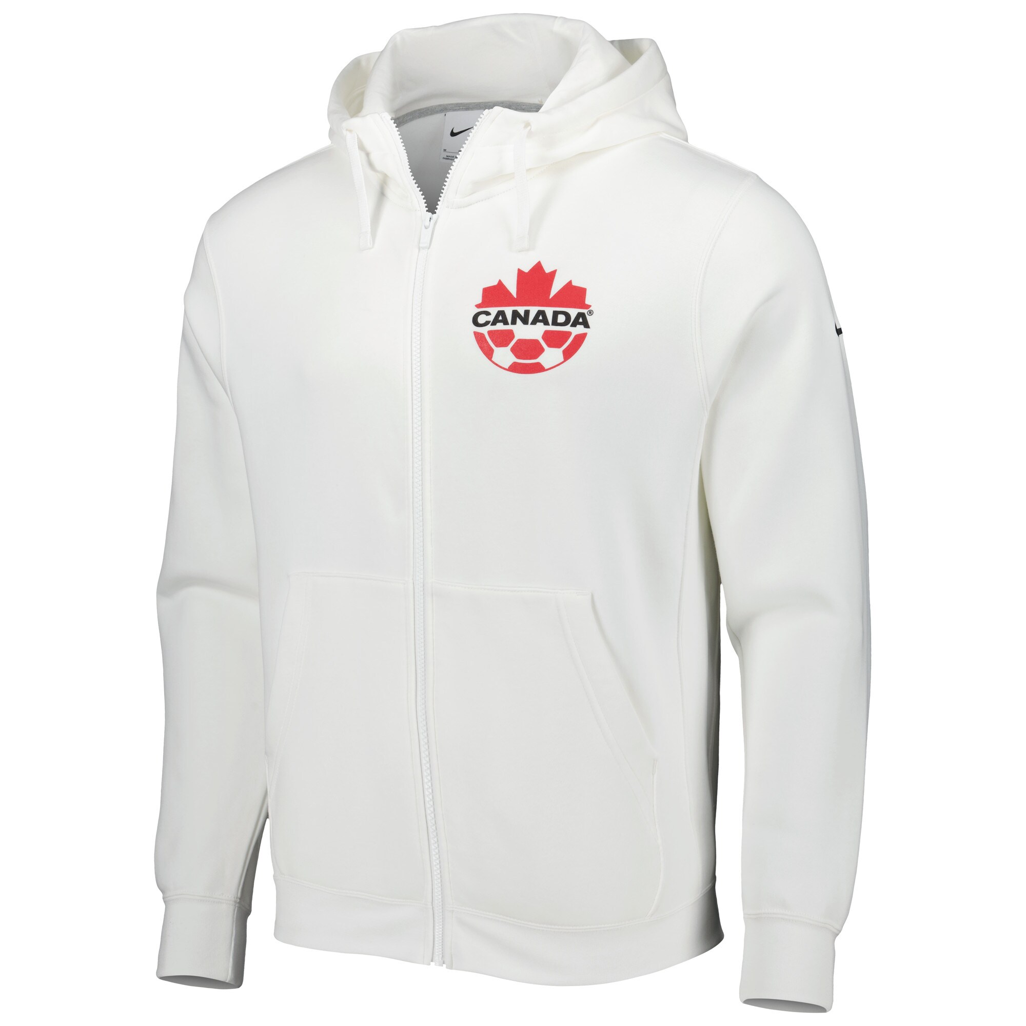 canada soccer nike club fleece full-zip hoodie – white Collection | Australia Football Jerseys And World Cup Kits