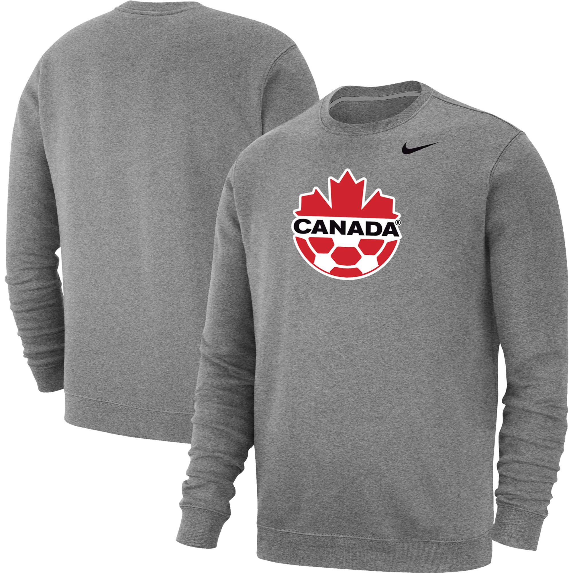 canada soccer nike fleece pullover sweatshirt – heather gray Collection | Australia Football Jerseys And World Cup Kits