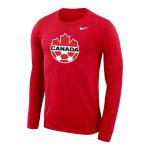 canada soccer nike primary logo legend performance long sleeve t-shirt – red Collection | Australia Football Jerseys And World Cup Kits