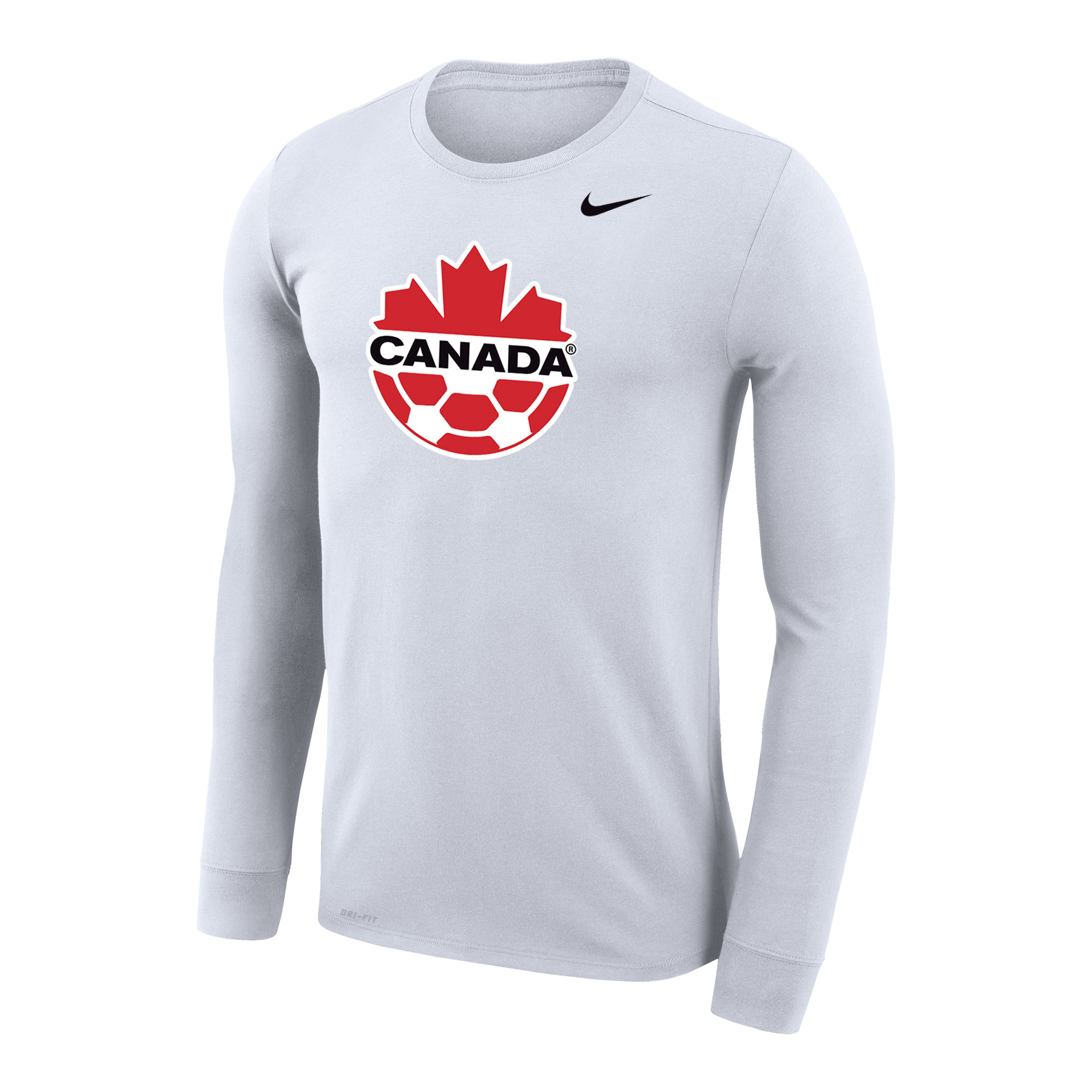 canada soccer nike primary logo legend performance long sleeve t-shirt – white Collection | Australia Football Jerseys And World Cup Kits