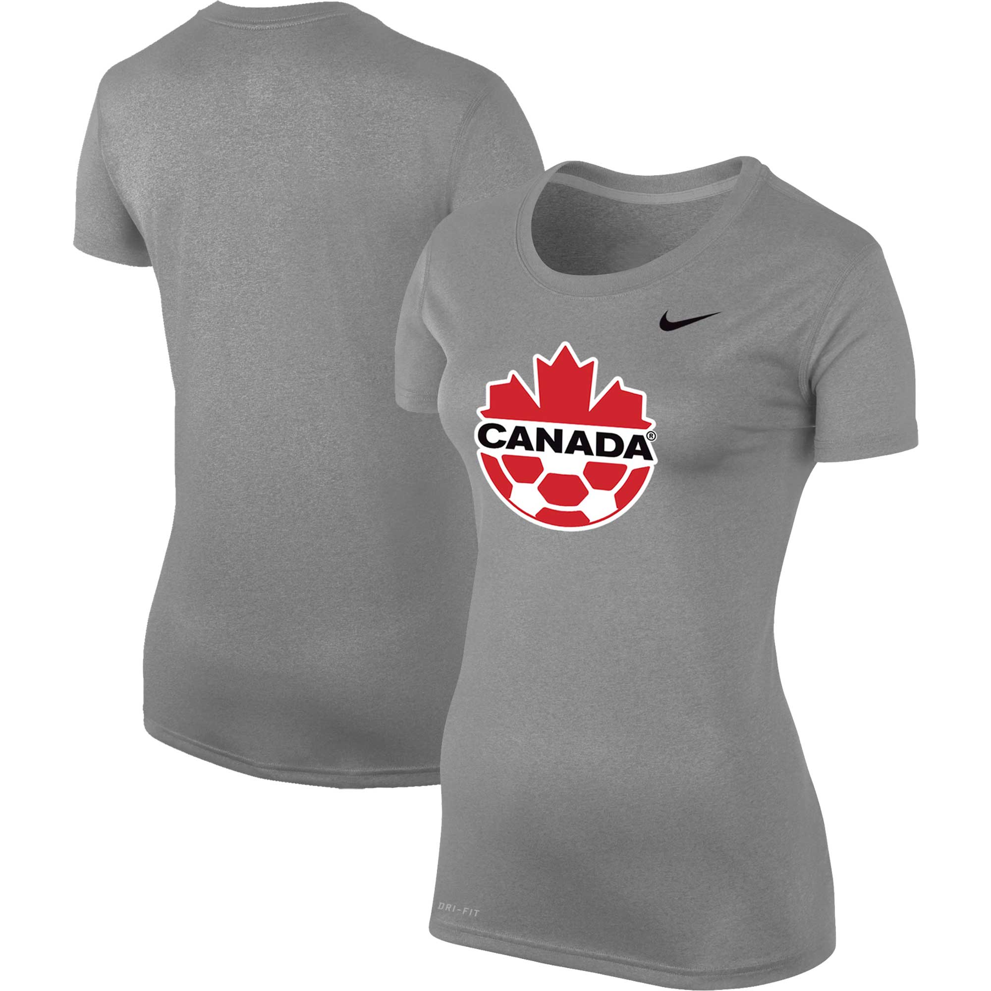 canada soccer nike womens legend performance t-shirt – heather gray Collection | Australia Football Jerseys And World Cup Kits