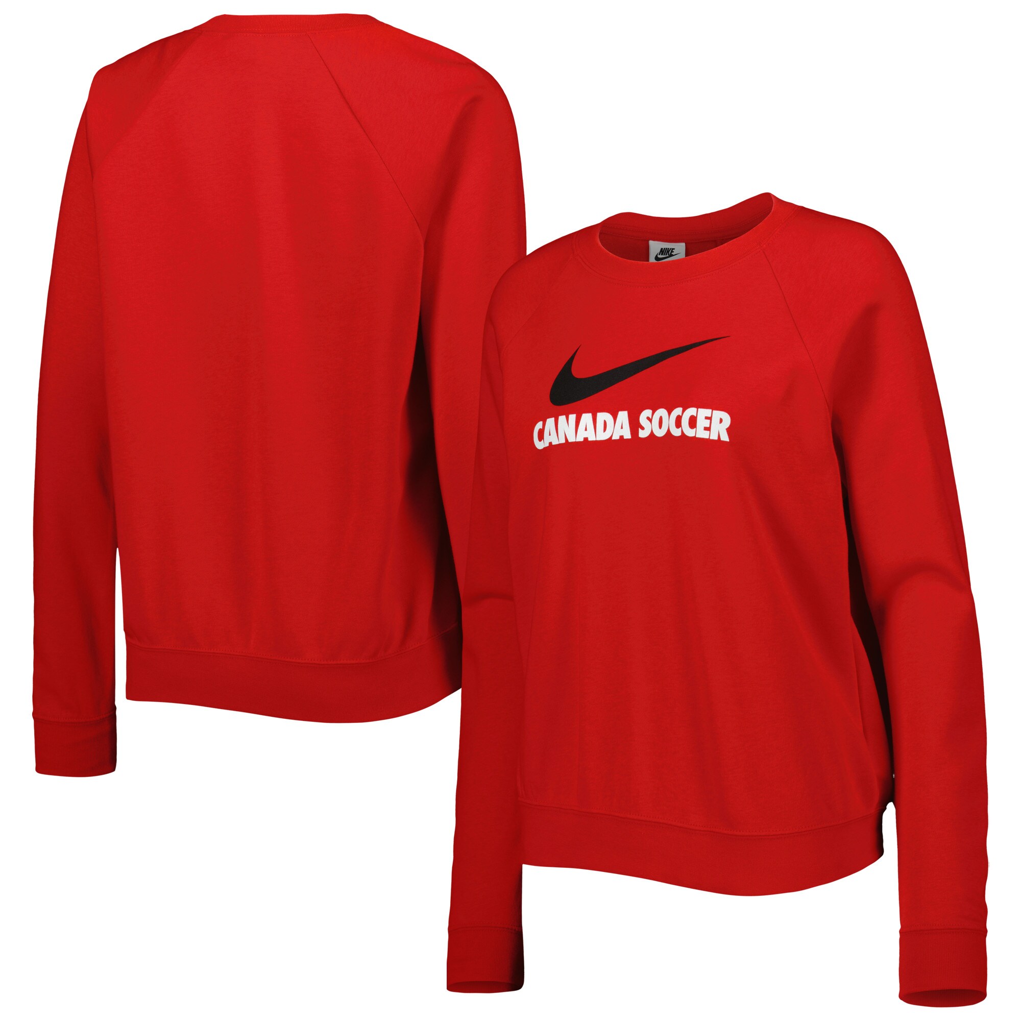 canada soccer nike womens lockup varsity tri-blend raglan pullover sweatshirt – red Collection | Australia Football Jerseys And World Cup Kits