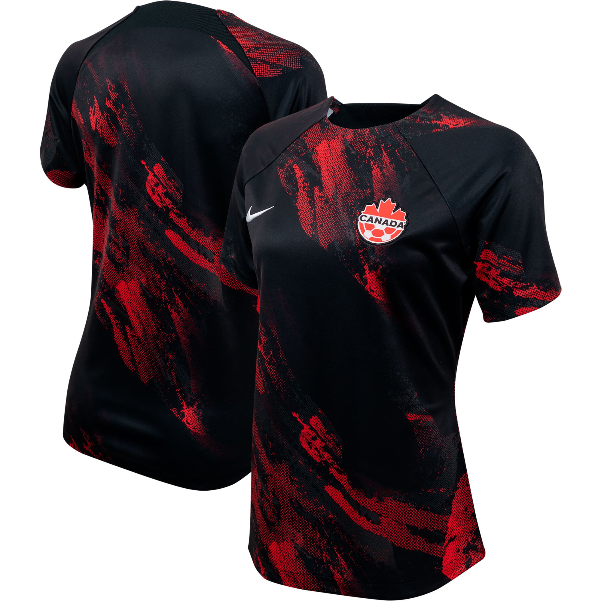 canada womens national team nike womens 2023 pre-match training jersey – black Collection | Australia Football Jerseys And World Cup Kits