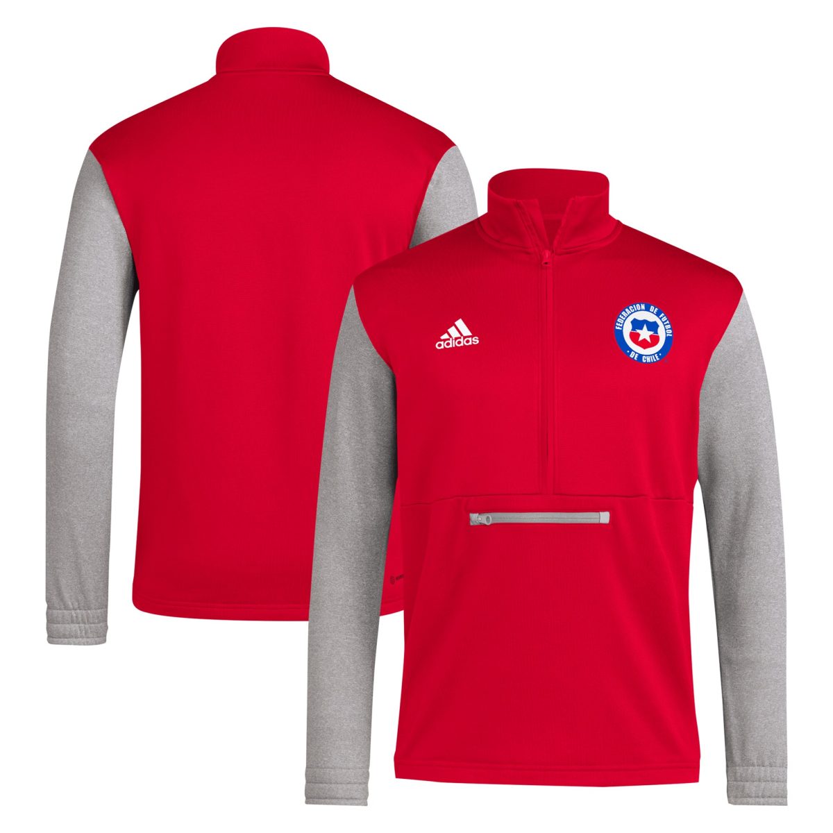 chile national team adidas aeroready half-zip top – red Collection | Australia Football Jerseys And World Cup Kits