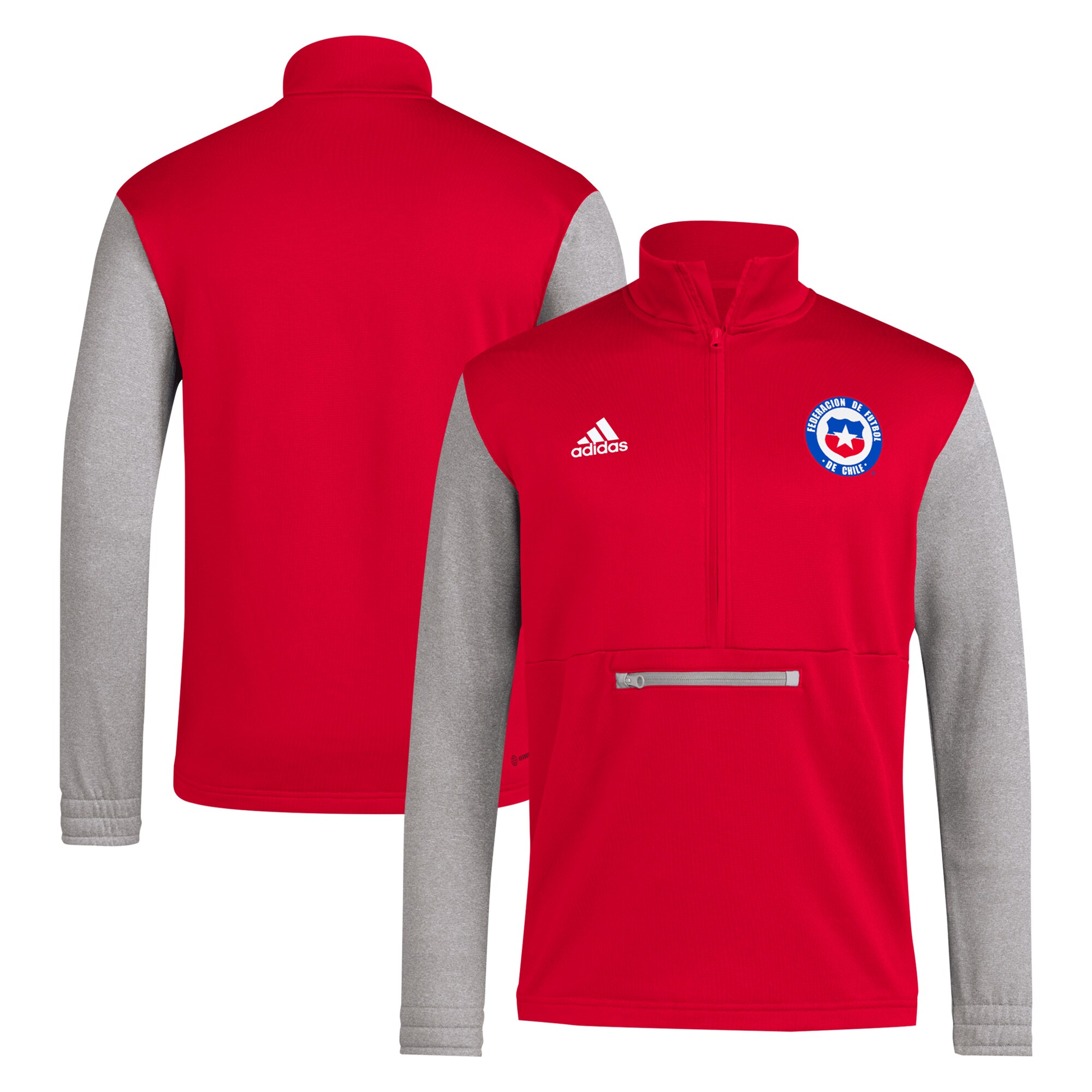chile national team adidas aeroready half-zip top – red Collection | Australia Football Jerseys And World Cup Kits