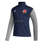 colombia national team adidas crest long sleeve half-zip top – navy Collection | Australia Football Jerseys And World Cup Kits
