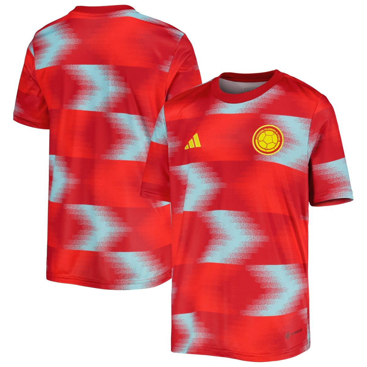 colombia national team adidas youth 202223 away pre-match top – red Collection | Australia Football Jerseys And World Cup Kits