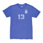cristian romero argentina national team 1863fc player vintage tri-blend t-shirt – blue Collection | Australia Football Jerseys And World Cup Kits
