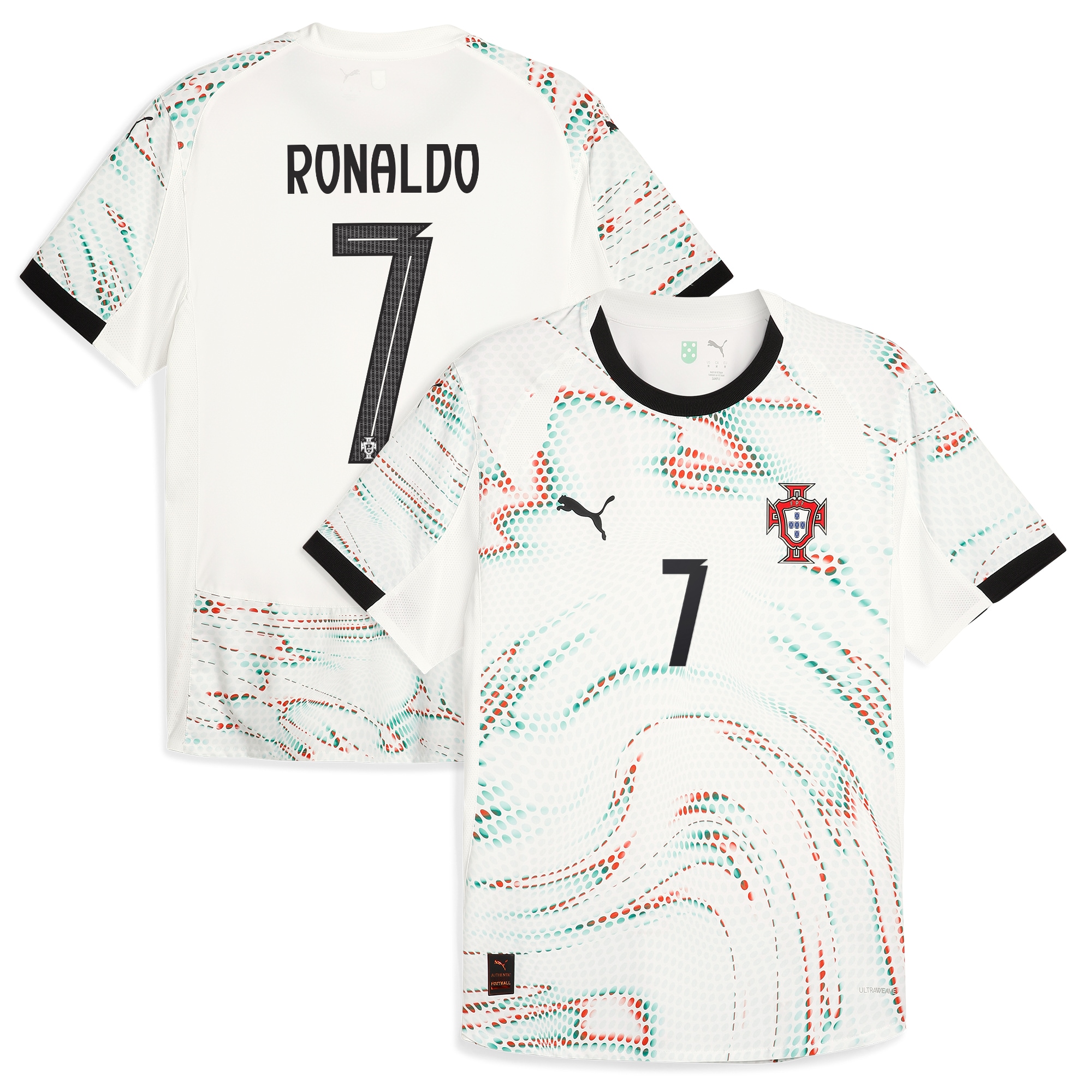 cristiano ronaldo portugal national team puma 2025 away authentic jersey – white Collection | Australia Football Jerseys And World Cup Kits