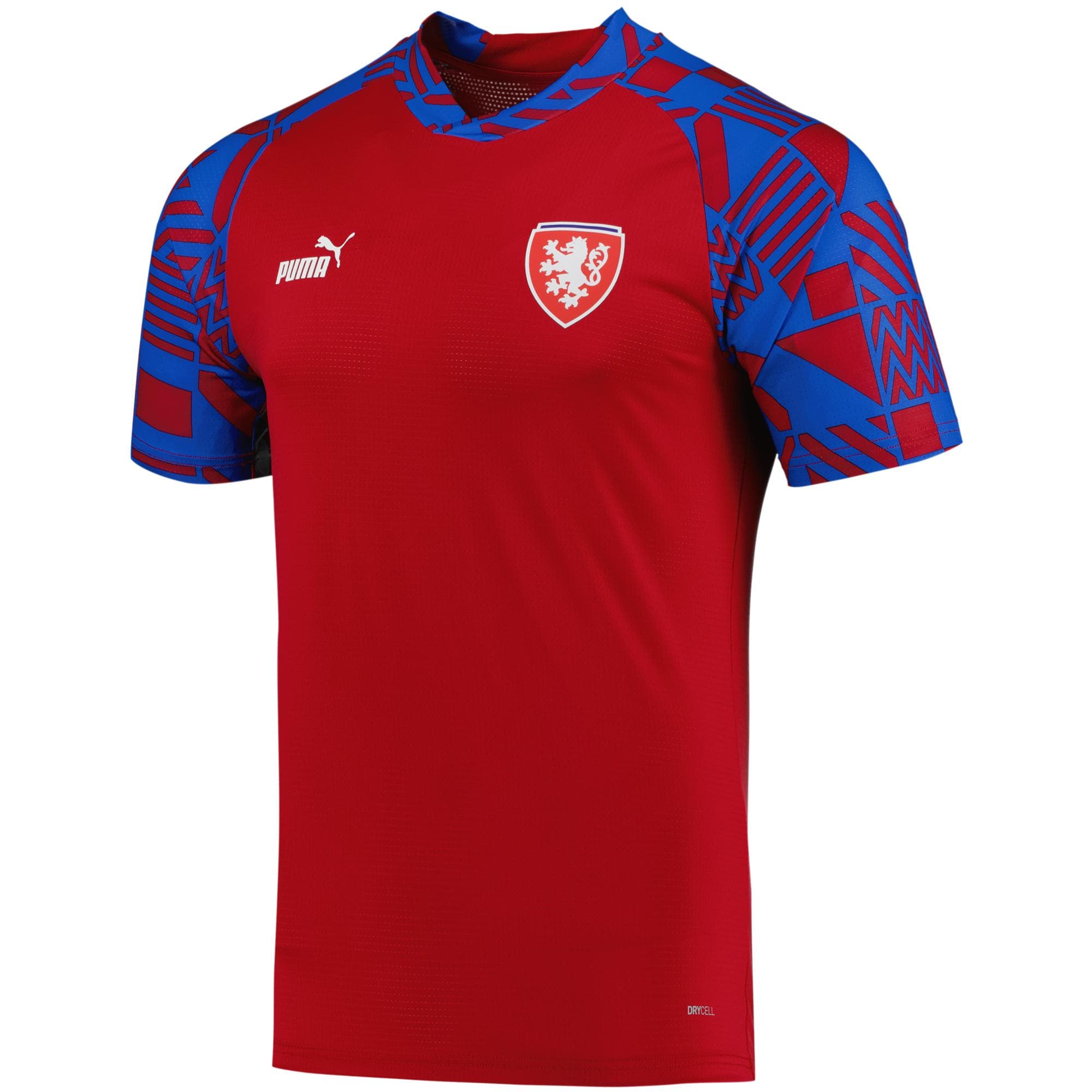 czech republic national team puma pre-match v-neck top – red Collection | Australia Football Jerseys And World Cup Kits
