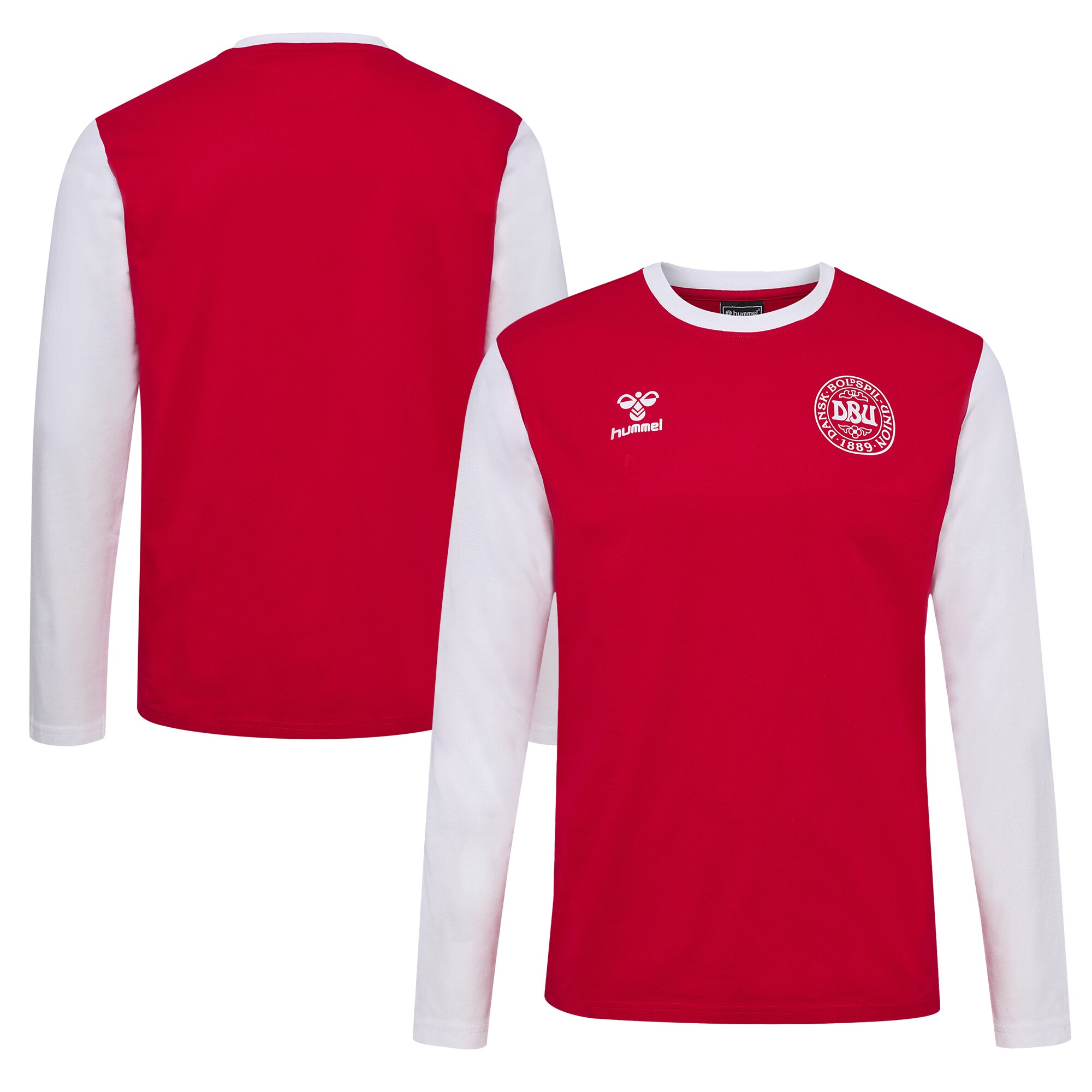 denmark national team block long sleeve t-shirt – red Collection | Australia Football Jerseys And World Cup Kits