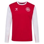 denmark national team block long sleeve t-shirt – red Collection | Australia Football Jerseys And World Cup Kits