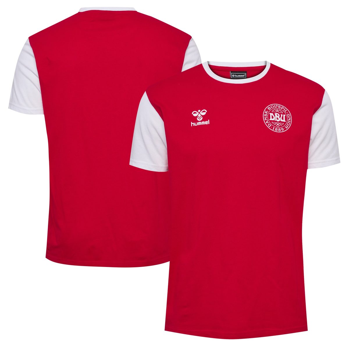denmark national team block t-shirt – red Collection | Australia Football Jerseys And World Cup Kits