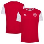 denmark national team block t-shirt – red Collection | Australia Football Jerseys And World Cup Kits