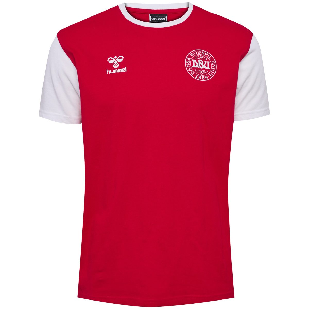 denmark national team block t-shirt – red Collection | Australia Football Jerseys And World Cup Kits