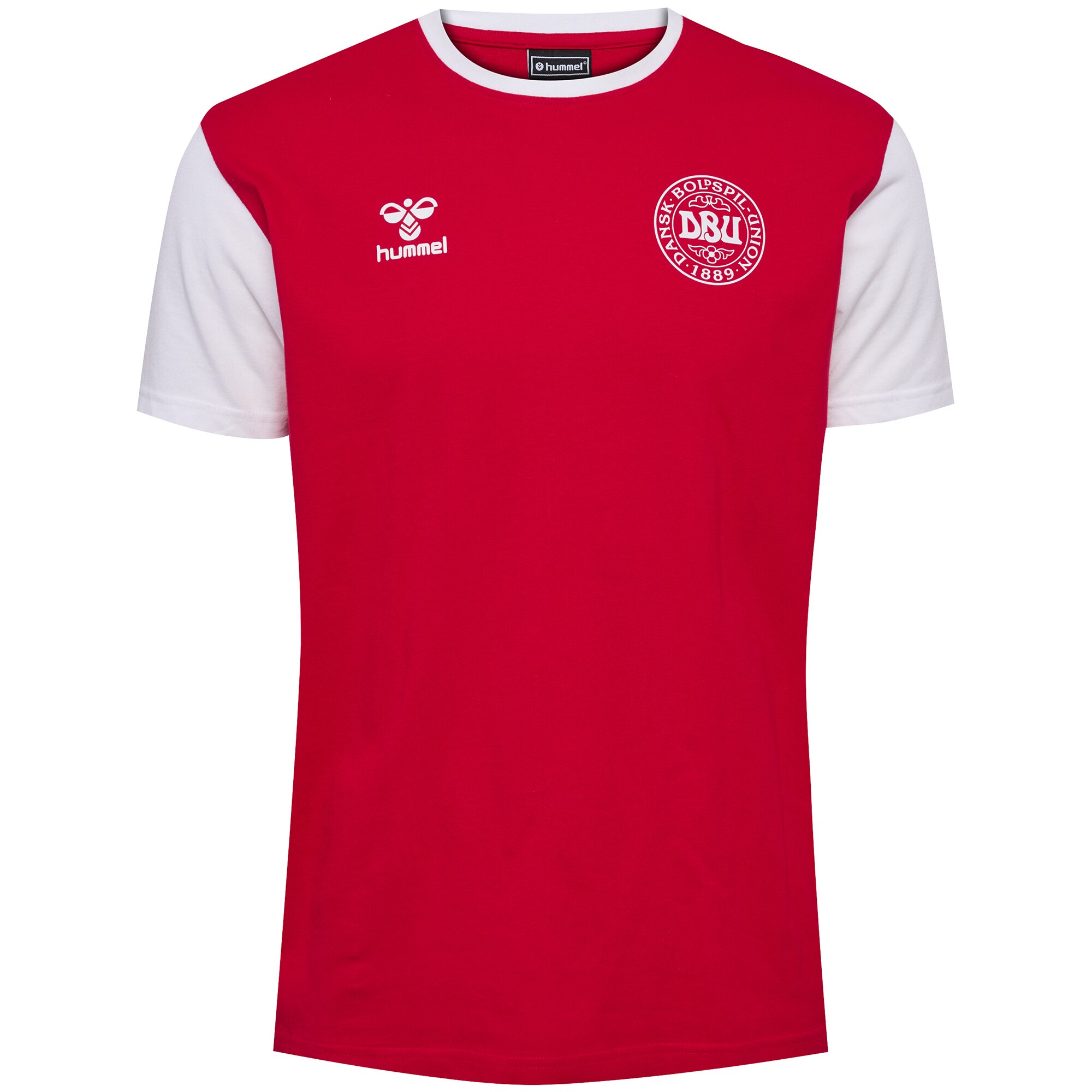 denmark national team block t-shirt – red Collection | Australia Football Jerseys And World Cup Kits