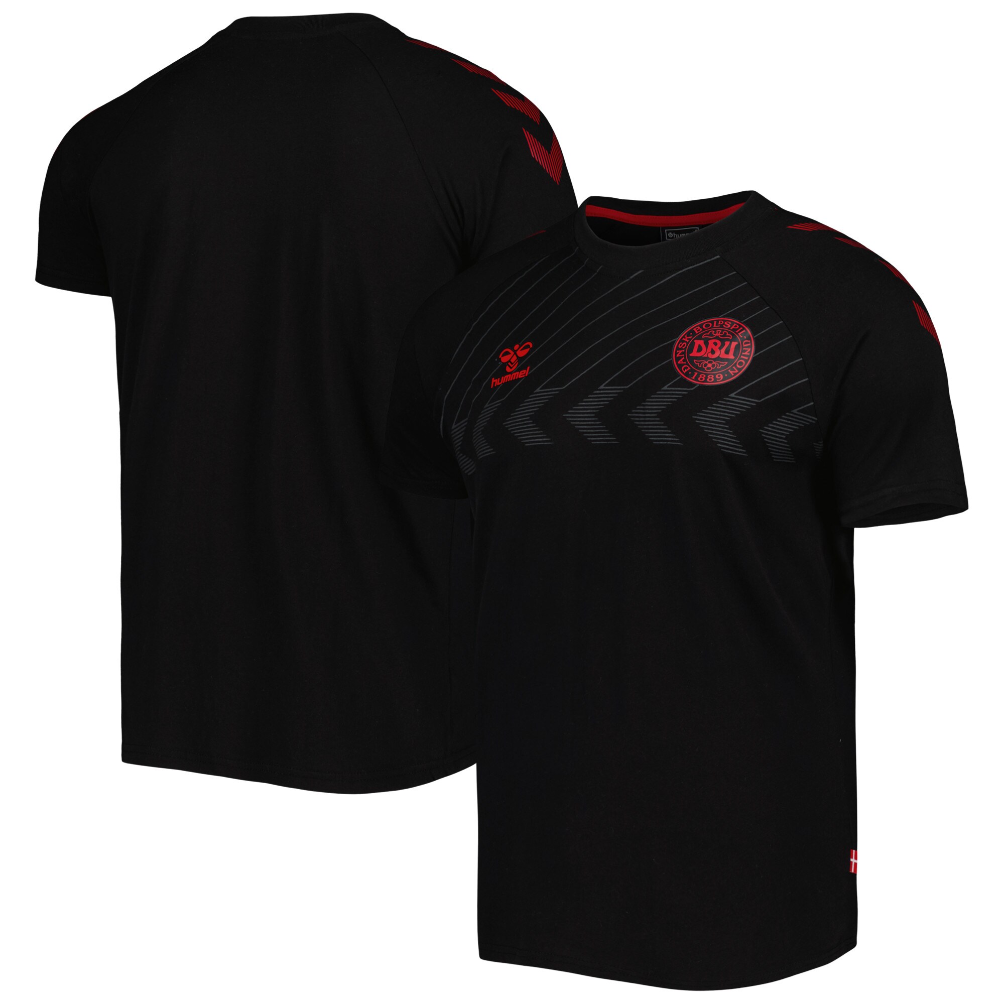 denmark national team fan raglan t-shirt – black Collection | Australia Football Jerseys And World Cup Kits