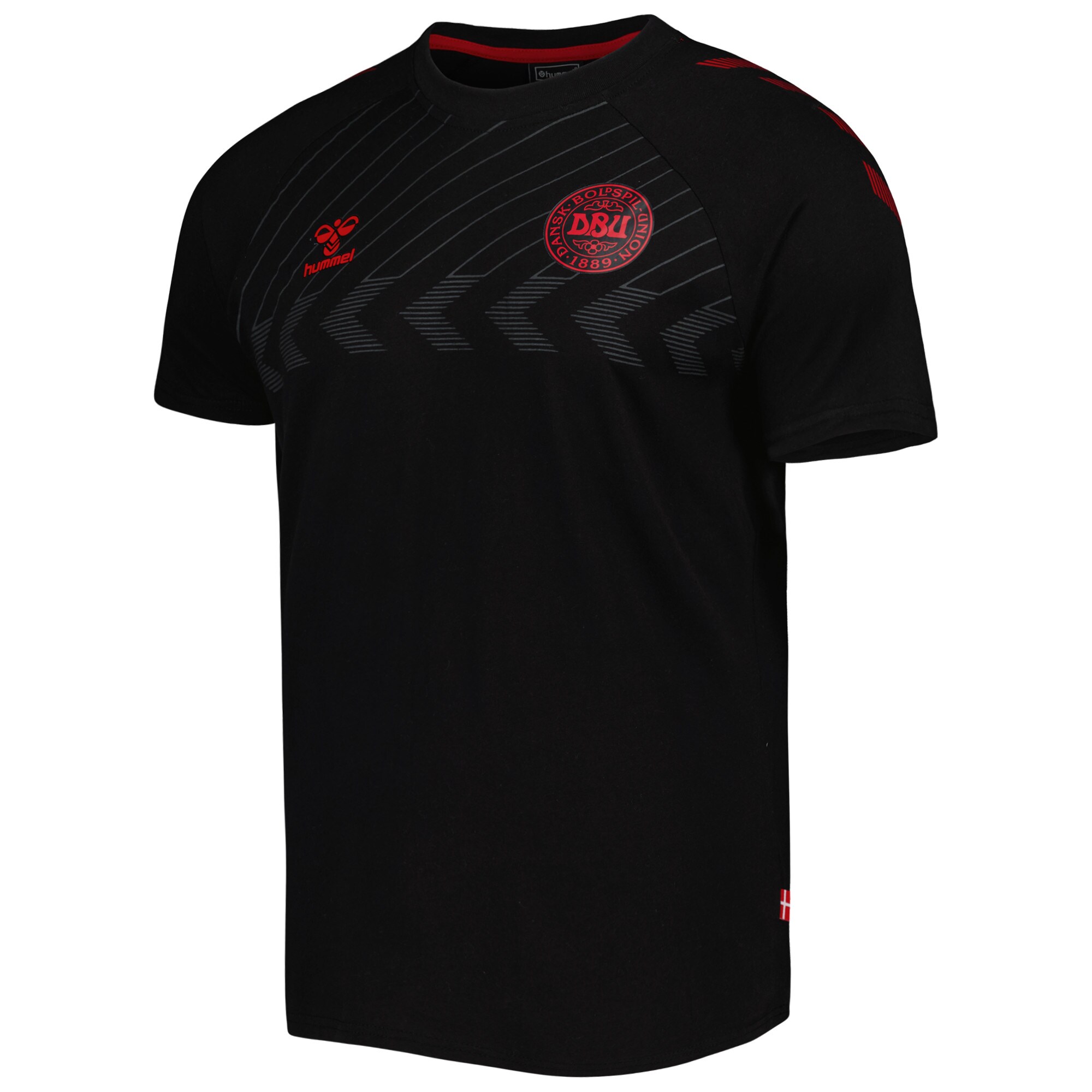 denmark national team fan raglan t-shirt – black Collection | Australia Football Jerseys And World Cup Kits
