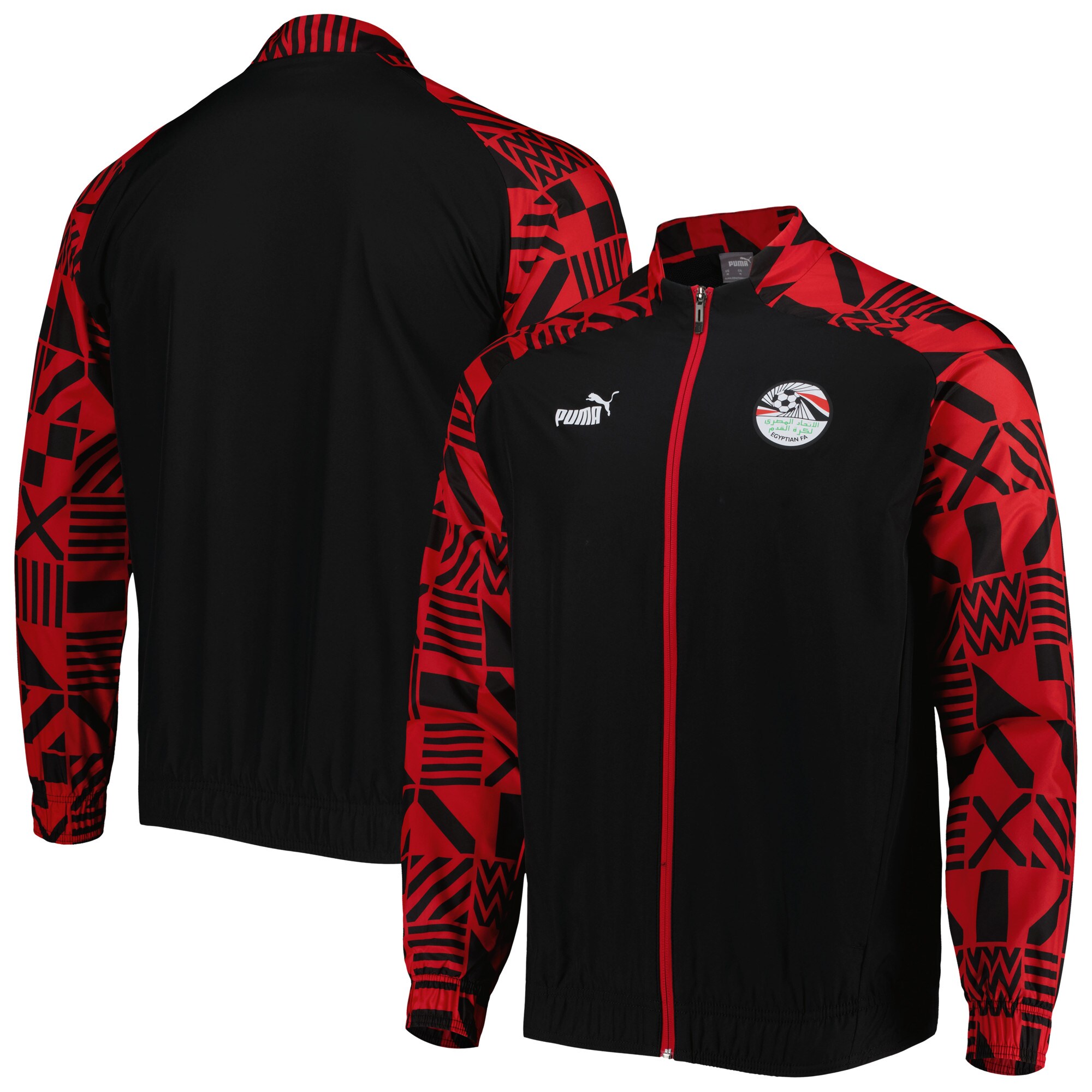egypt national team puma pre-match raglan full-zip training jacket – black Collection | Australia Football Jerseys And World Cup Kits