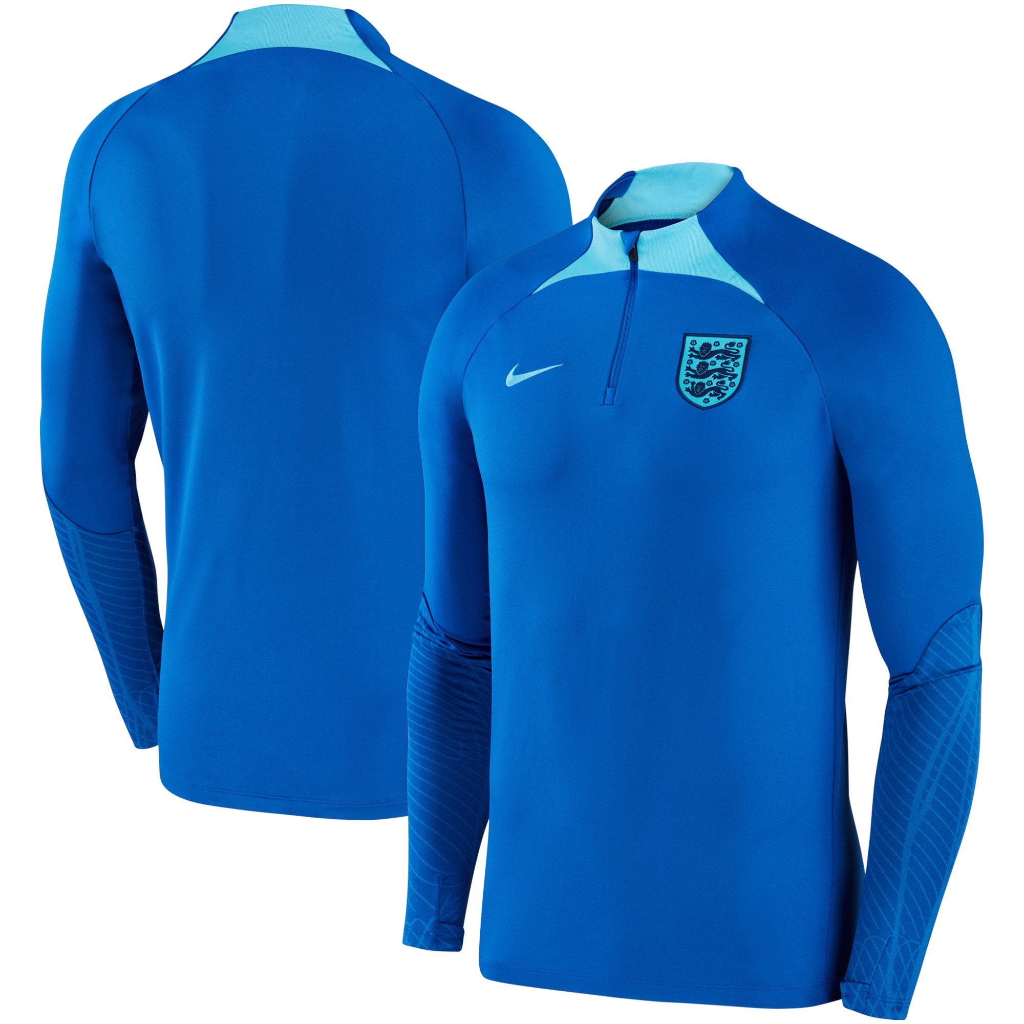 england national team nike 2022 strike drill performance raglan quarter-zip long sleeve top – blue Collection | Australia Football Jerseys And World Cup Kits