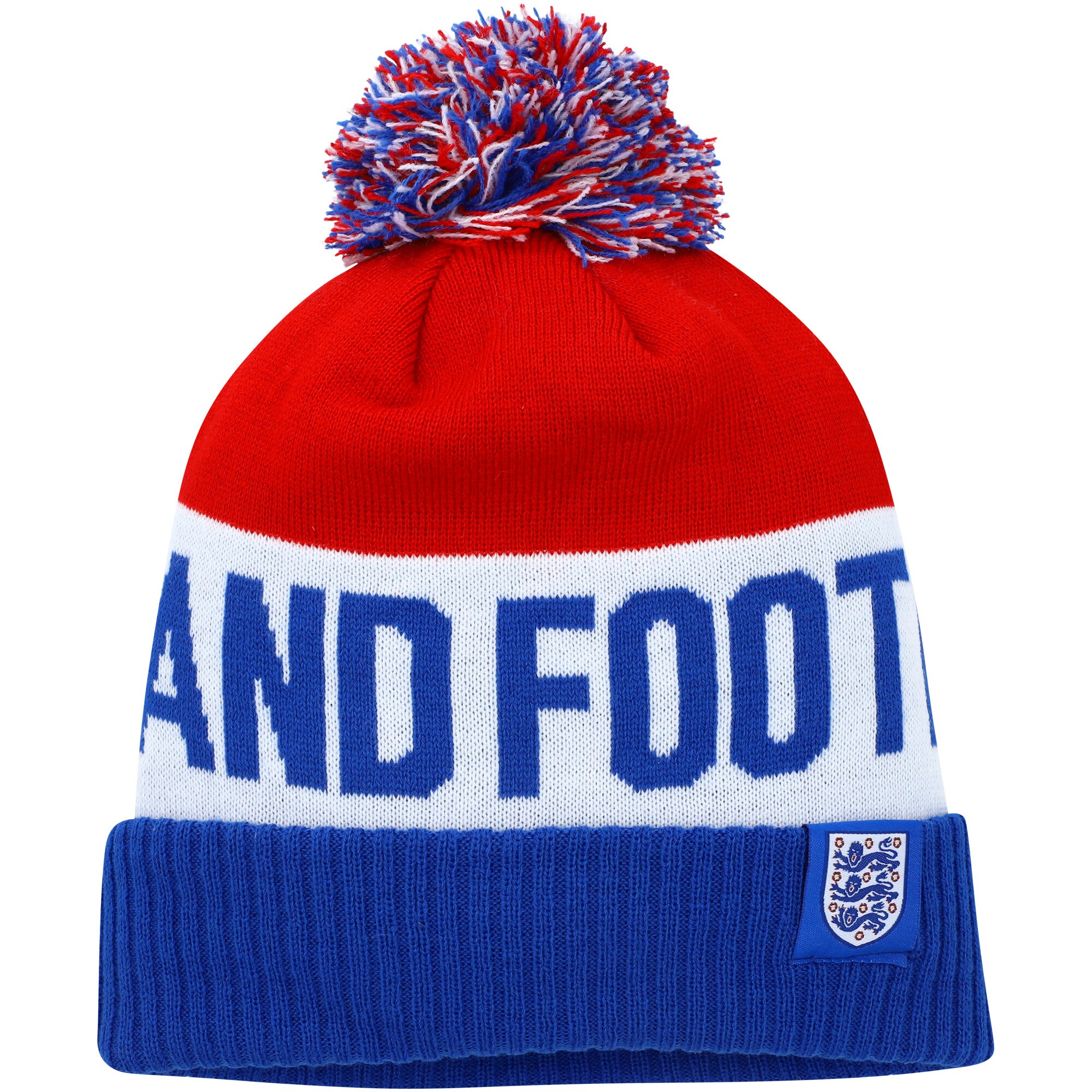 england national team nike classic stripe cuffed knit hat with pom – bluered Collection | Australia Football Jerseys And World Cup Kits