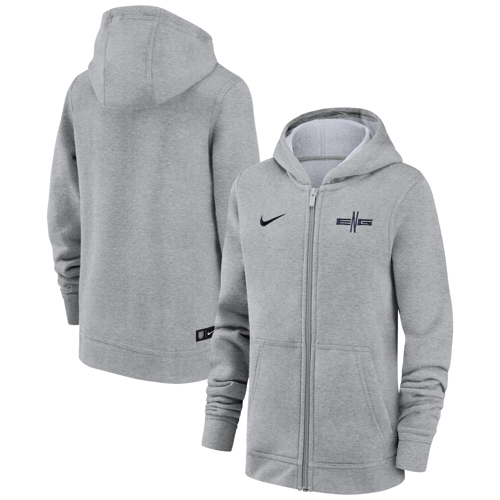 england national team nike youth logo club full-zip hoodie – gray Collection | Australia Football Jerseys And World Cup Kits
