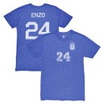 enzo fernández argentina national team 1863fc player vintage tri-blend t-shirt – blue Collection | Australia Football Jerseys And World Cup Kits