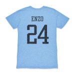 enzo fernández argentina national team 1863fc player vintage tri-blend t-shirt – light blue Collection | Australia Football Jerseys And World Cup Kits