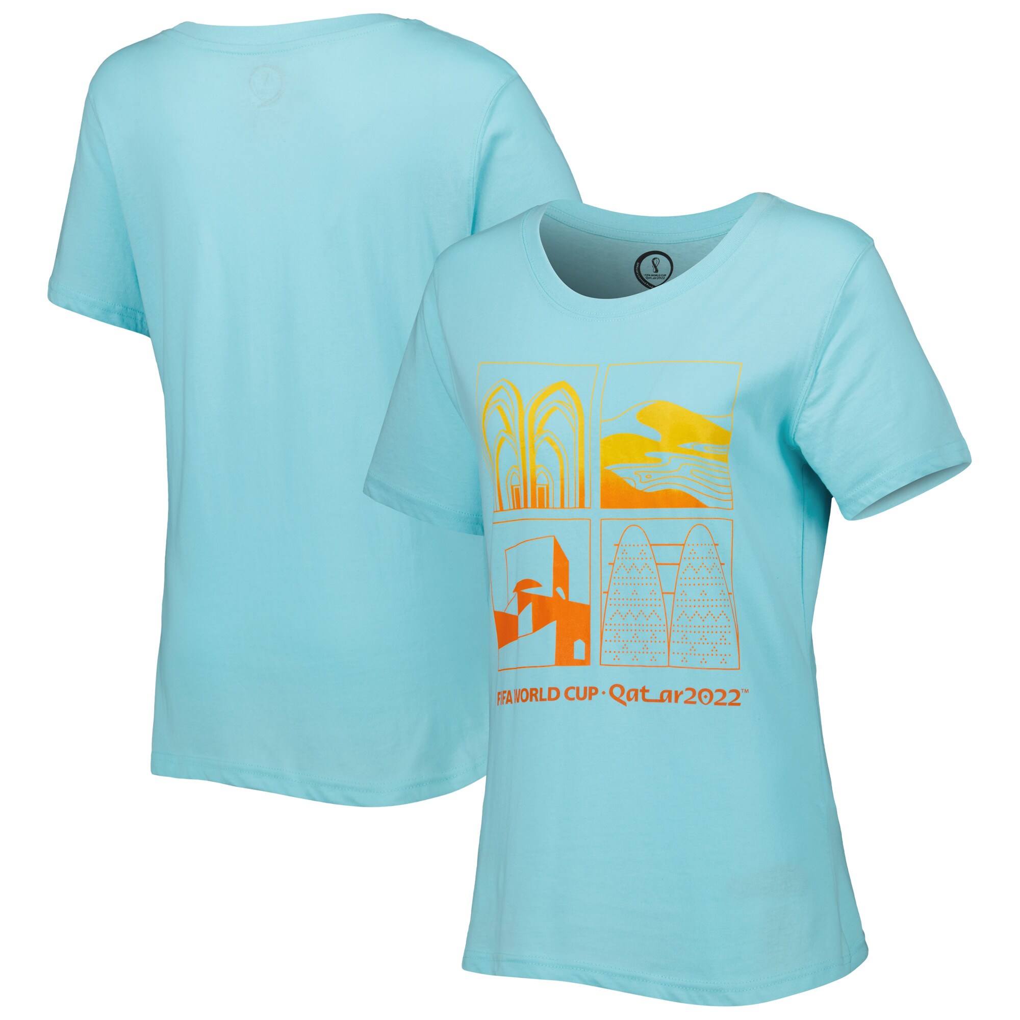fifa world cup qatar 2022 womens oasis t-shirt – aqua Collection | Australia Football Jerseys And World Cup Kits