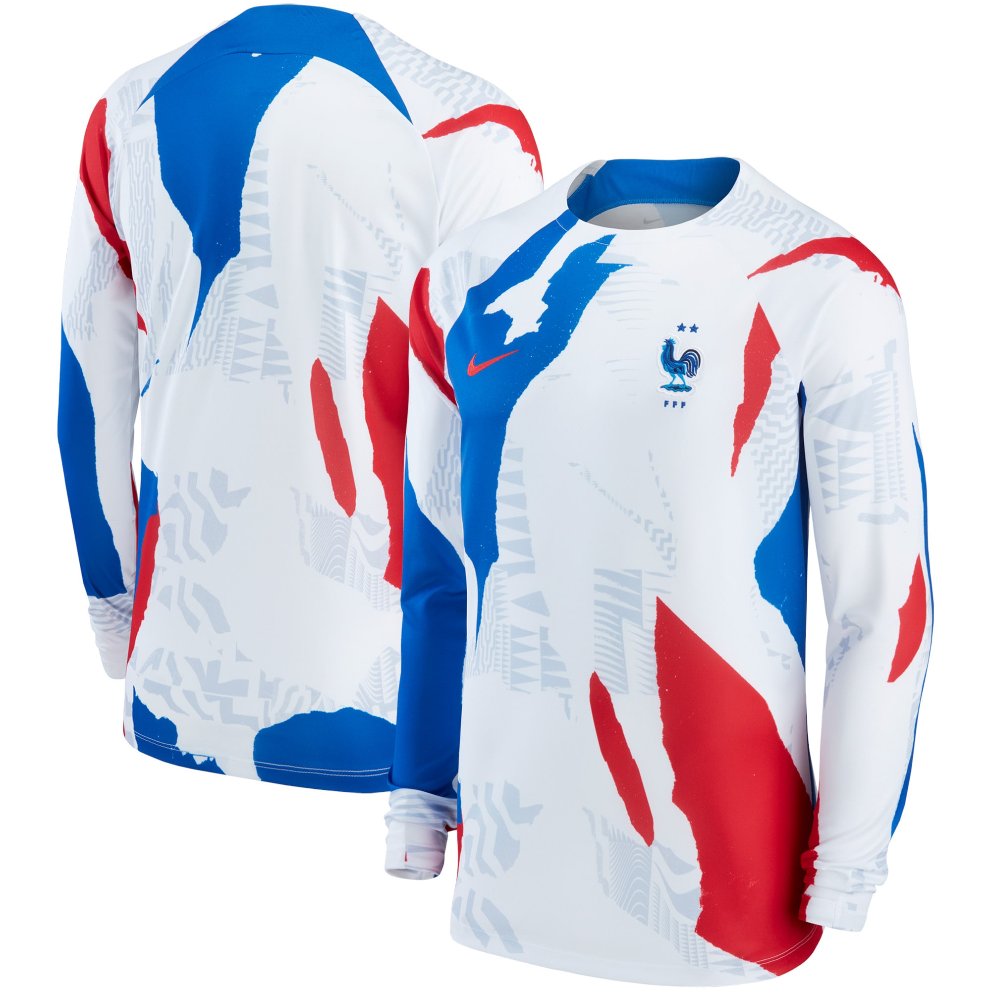 france national team nike pre-match long sleeve top – white Collection | Australia Football Jerseys And World Cup Kits