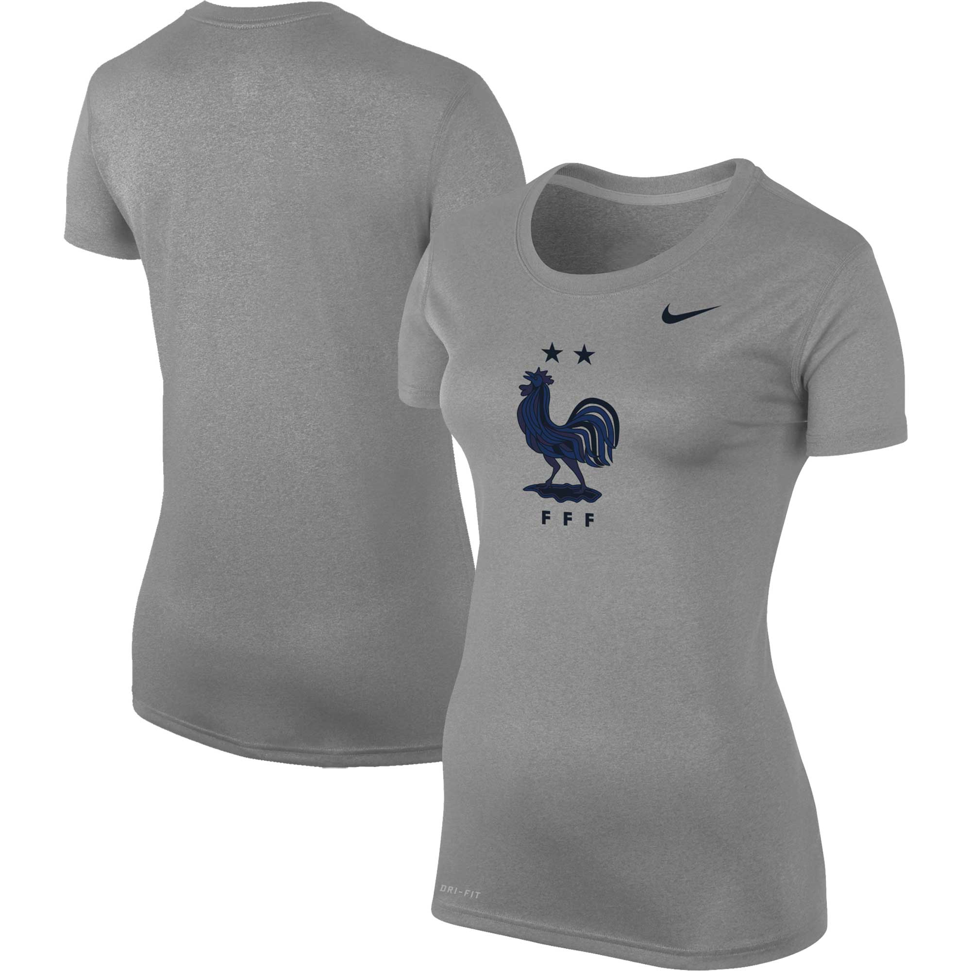 france national team nike womens legend performance t-shirt – heather gray Collection | Australia Football Jerseys And World Cup Kits