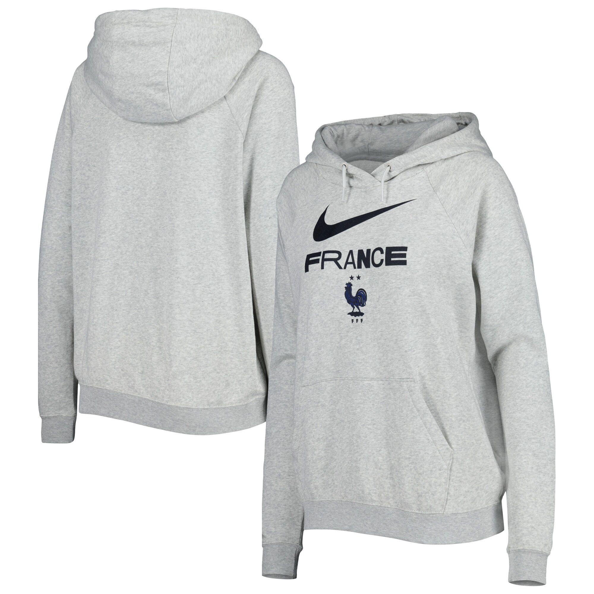 france national team nike womens lockup varsity fleece raglan pullover hoodie – heather gray Collection | Australia Football Jerseys And World Cup Kits