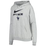 france national team nike womens lockup varsity fleece raglan pullover hoodie – heather gray Collection | Australia Football Jerseys And World Cup Kits