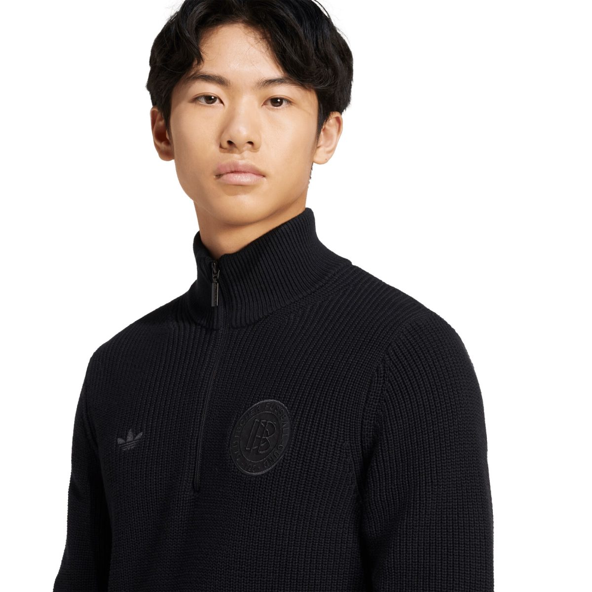 germany national team adidas originals 125th anniversary culturewear half-zip rib-knit top – black Collection | Australia Football Jerseys And World Cup Kits