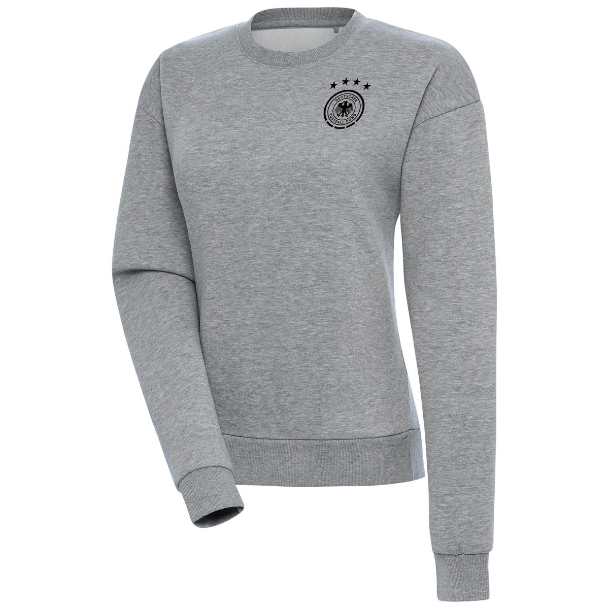 germany national team womens takeover crewneck pullover sweatshirt – heather gray Collection | Australia Football Jerseys And World Cup Kits