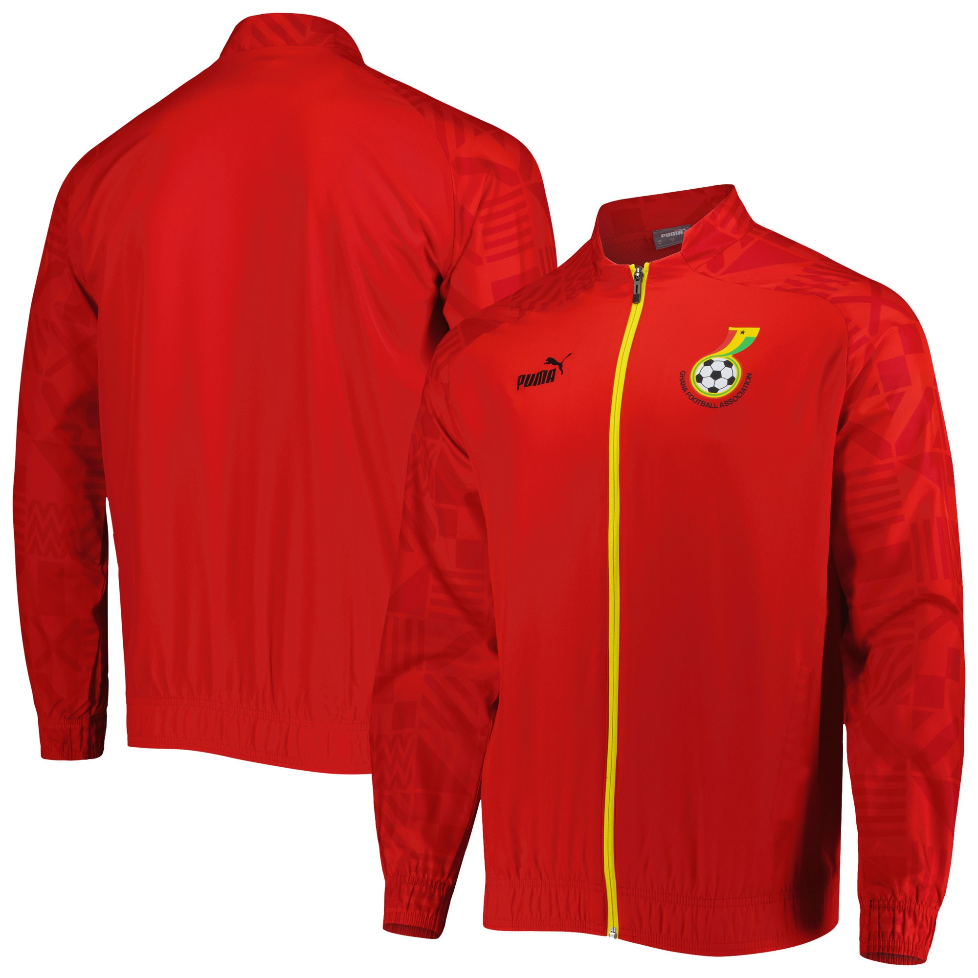 ghana national team puma pre-match raglan full-zip training jacket – red Collection | Australia Football Jerseys And World Cup Kits
