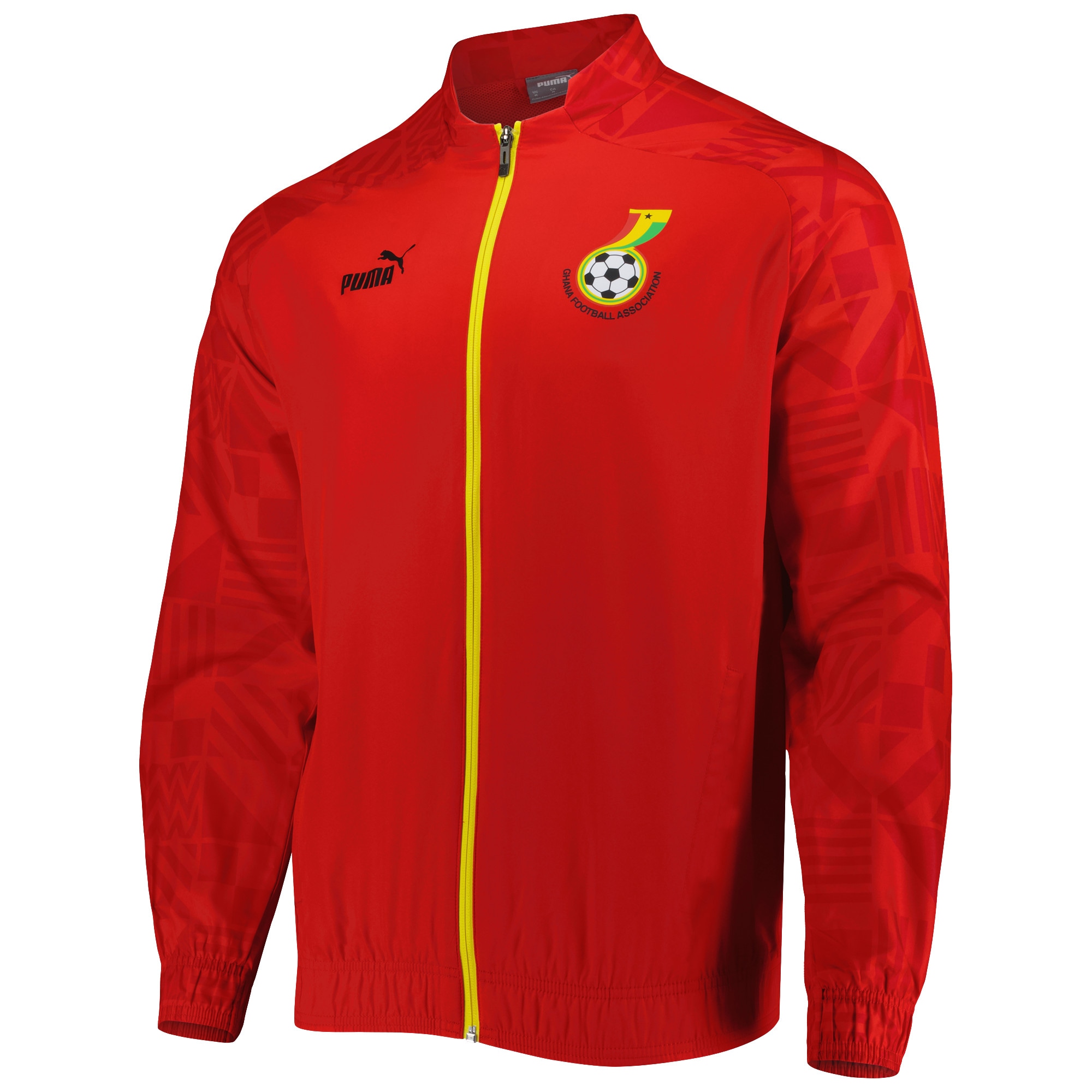 ghana national team puma pre-match raglan full-zip training jacket – red Collection | Australia Football Jerseys And World Cup Kits