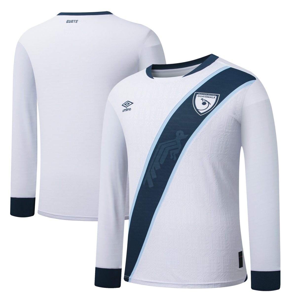 guatemala national team umbro 2025 home replica long sleeve jersey – white Collection | Australia Football Jerseys And World Cup Kits