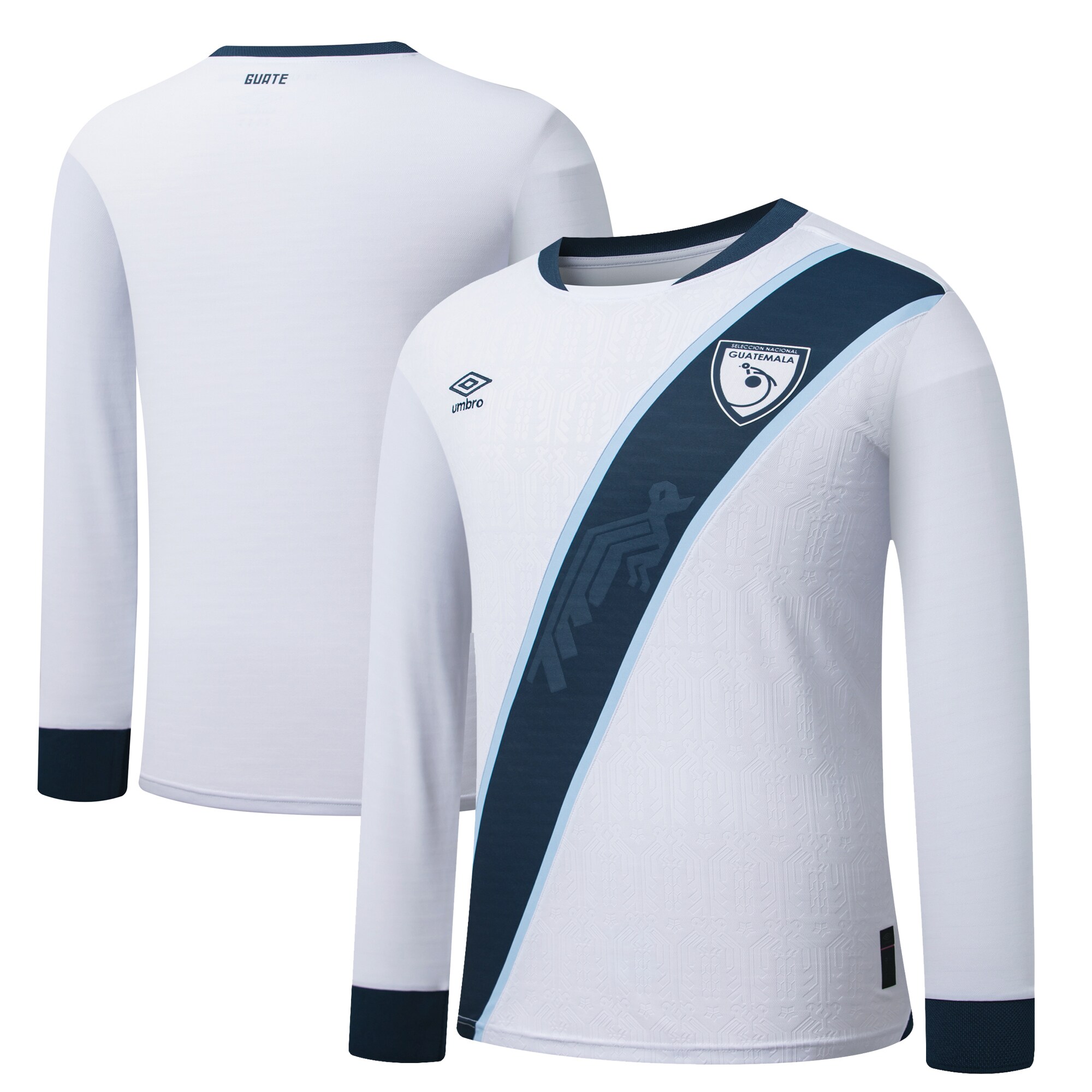 guatemala national team umbro 2025 home replica long sleeve jersey – white Collection | Australia Football Jerseys And World Cup Kits