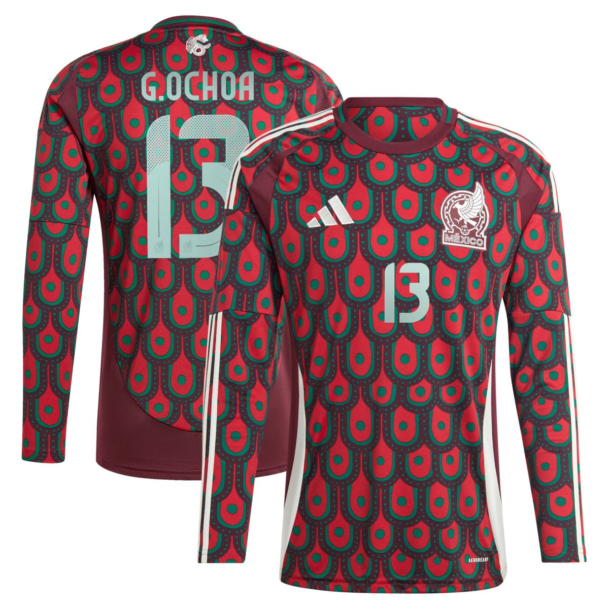 guillermo ochoa mexico national team adidas 2024 home replica player long sleeve jersey – burgundy Collection | Australia Football Jerseys And World Cup Kits