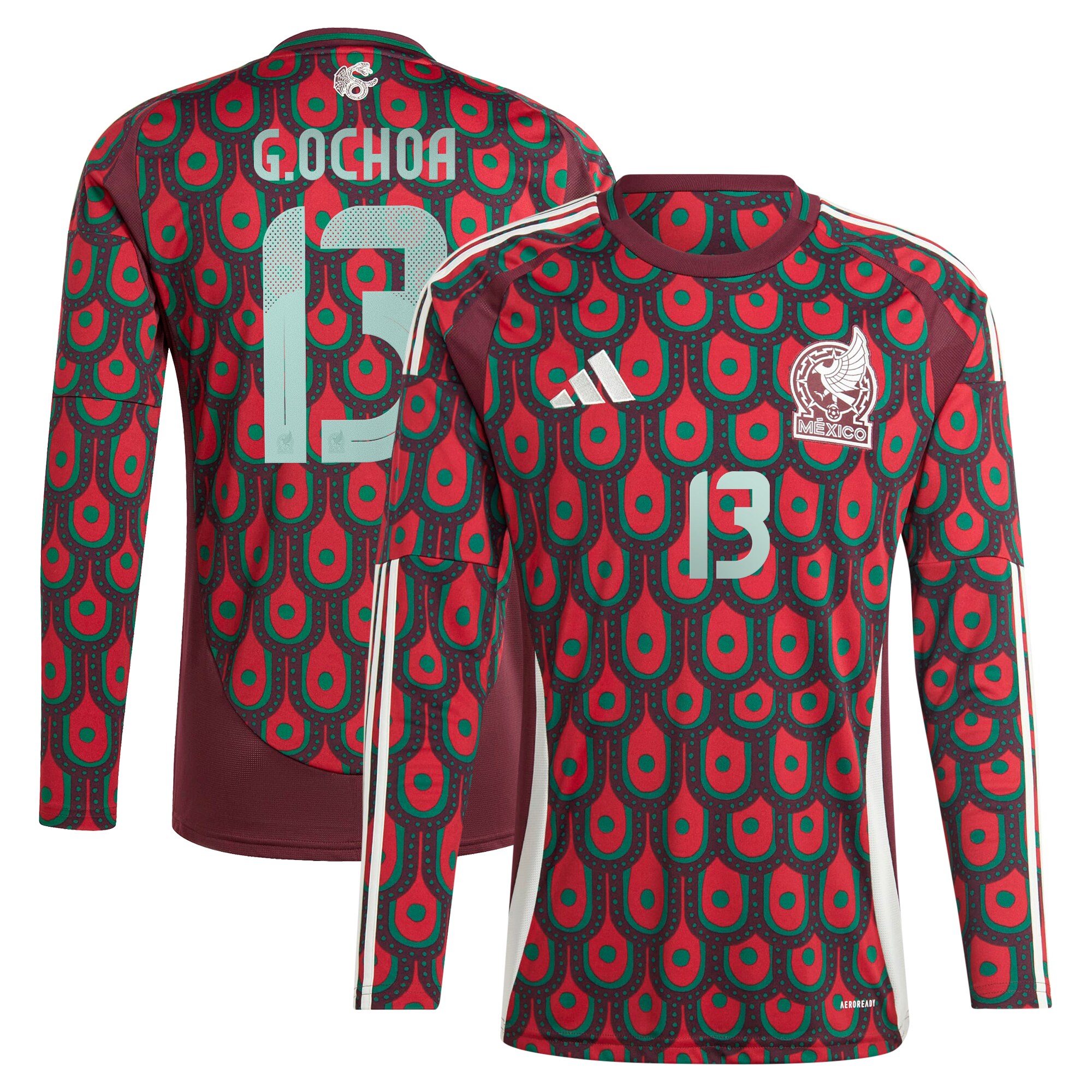 guillermo ochoa mexico national team adidas 2024 home replica player long sleeve jersey – burgundy Collection | Australia Football Jerseys And World Cup Kits