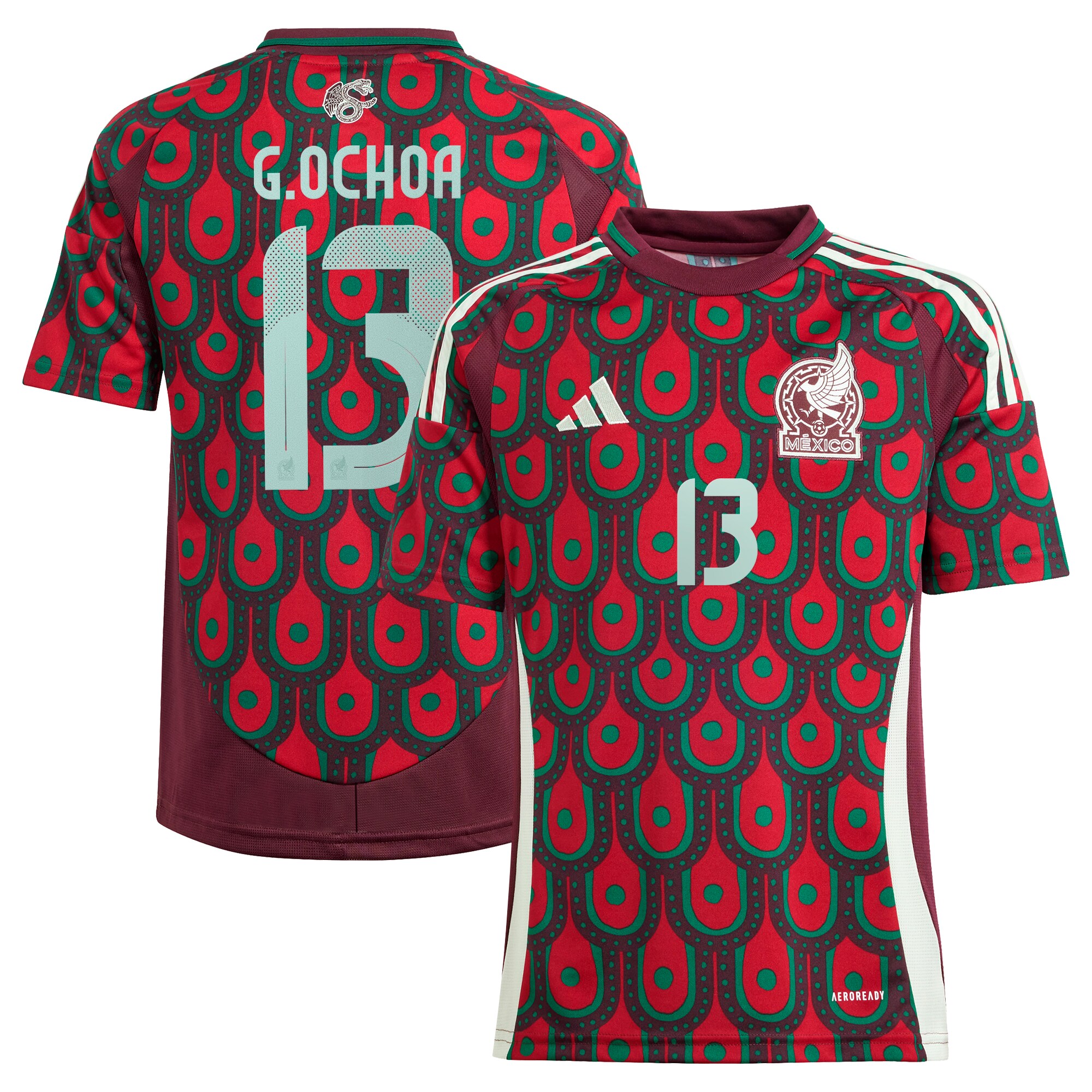 guillermo ochoa mexico national team adidas youth 2024 home replica player jersey – burgundy Collection | Australia Football Jerseys And World Cup Kits