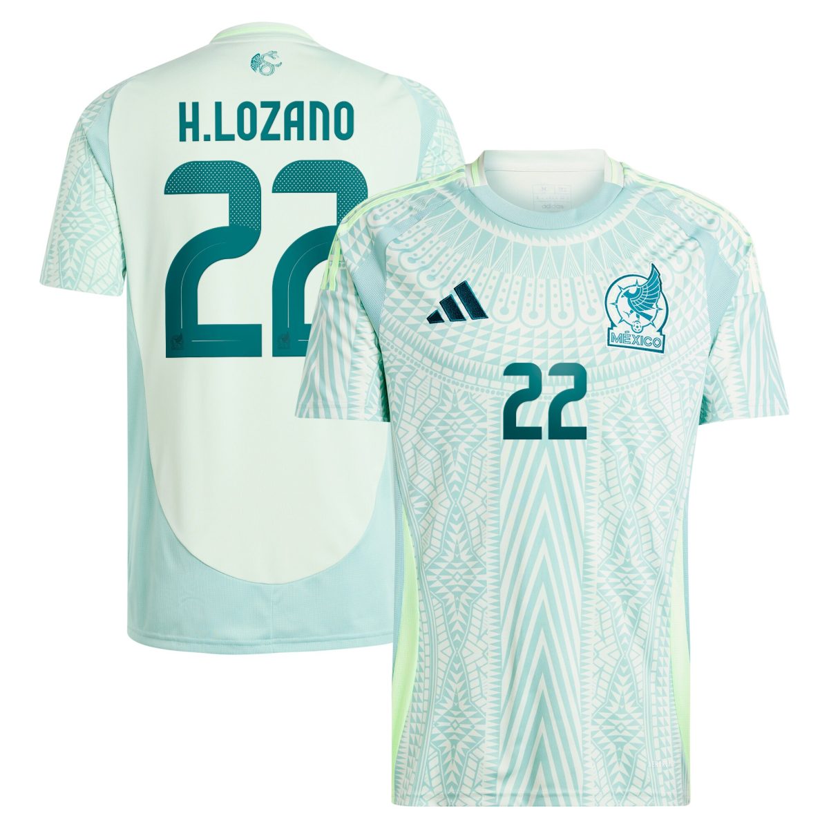 hirving lozano mexico national team adidas 2024 away replica player jersey – green Collection | Australia Football Jerseys And World Cup Kits