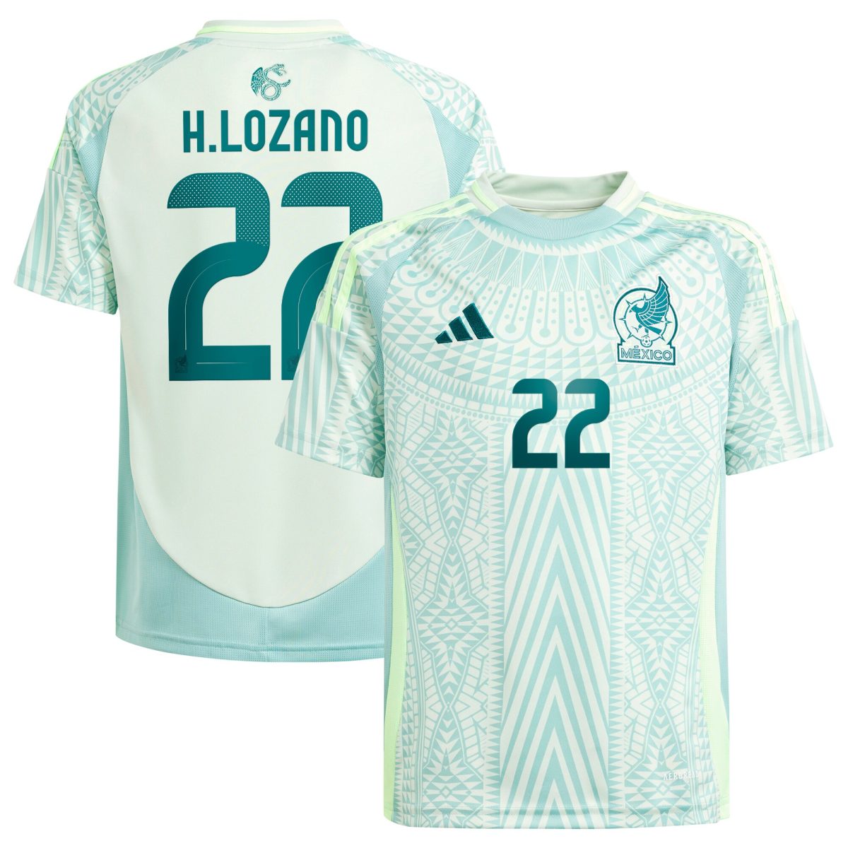 hirving lozano mexico national team adidas youth 2024 away replica player jersey – green Collection | Australia Football Jerseys And World Cup Kits
